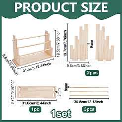 Porta-elastici in legno a 3 livello&nbsp;ODIS-WH0030-265