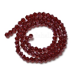 Transparentes perles de verre de galvanoplastie brins&nbsp;EGLA-A039-T3mm-A27