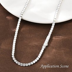 925 штыковая застежка из стерлингового серебра с микропаве из прозрачных кубических цирконий STER-C016-01A-P