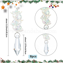 8шт стеклянные подвески PALLOY-SP00008