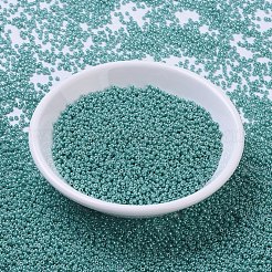 MIYUKIラウンドロカイユビーズ  日本製シードビーズ  （rr435)不透明なターコイズグリーンの光沢  11/0  2x1.3mm  穴：0.8mm  約1100PCS /ボトル  10 G /ボトル&nbsp;SEED-JP0008-RR0435