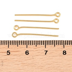 シェグレース 20g 真鍮製アイピン  カドミウムフリー＆ニッケルフリー＆鉛フリー  18KGP本金メッキ  25.5x3x0.7mm  穴：1.5mm  21ゲージ&nbsp;XGRPCP829-264G