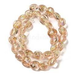 Нити стеклянных бусин из дихроичной фольги ручной работы&nbsp;DICH-U001-11E