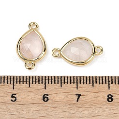 Подвески с граненым соединителем из натурального розового кварца&nbsp;G-L514-048P-10