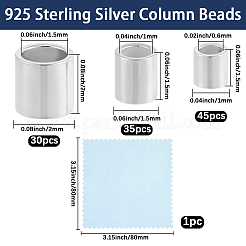 110 Stück 3 Stile 925 Sterlingsilberperlen&nbsp;STER-BBC0009-47