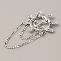 Timone in stile navale e spilla di strass ancora per uomo donna&nbsp;JEWB-WH0030-01P