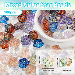 100 шт. Прозрачные стеклянные бусины&nbsp;GLAA-SP0001-05