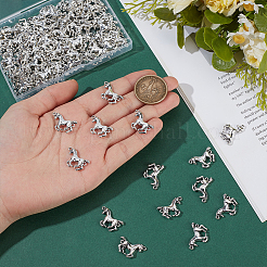100 Stück tibetischen Stil Legierung Pferd Verbinder Verbinder Charms&nbsp;FIND-PH0059-97AS