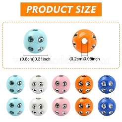 150 шт. Непрозрачные акриловые бусины&nbsp;MACR-YW0004-21A