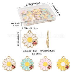 24 шт. Подвески из сплава с эмалью&nbsp;ENAM-FS0003-77