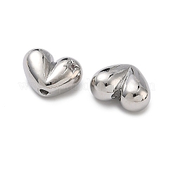 Бусины из прозрачного кубического циркония в форме сердца из латуни с микропаве&nbsp;KK-H256-11P