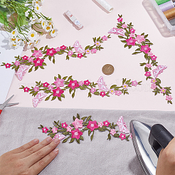 4 Stück bestickte Polyester-Kragendekoration zum Aufnähen/Aufbügeln.&nbsp;DIY-HY0003-51B