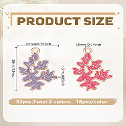 32шт 2 цвета сплава эмалевые подвески&nbsp;ENAM-LP0001-92