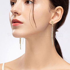 Латунные серьги с цирконом ZIRC-BBC0002-84B