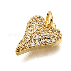 Pendentifs avec zircon cubiques à micro-pavés en laiton&nbsp;KK-K401-08C-G