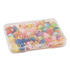 50 шт. подвески из прозрачной смолы в полоску&nbsp;PALLOY-FS00041-02