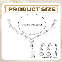 Комплект из ожерелья и серег из сплава со стразами&nbsp;SJEW-LP0001-45