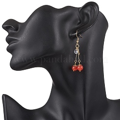 Серьги-подвески «кошачий глаз» из нержавеющей стали 304&nbsp;EJEW-JE06498-02