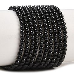 Natürliche schwarze Spinell runde Perle Stränge&nbsp;X-G-A130-2mm-32A