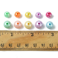 250шт 2 стиля непрозрачные акриловые бусины MACR-FS0001-63