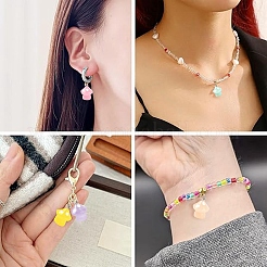 30шт 6 цвета светящиеся непрозрачные подвески из смолы&nbsp;JACR-YW0001-03