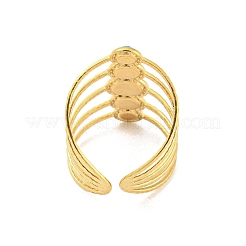 Открытое кольцо-манжета с синтетической бирюзой и бисером&nbsp;RJEW-G293-01A