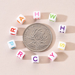 Белые непрозрачные акриловые бусины&nbsp;SACR-YW0001-20