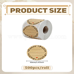1 Rolle Kraftpapieraufkleber&nbsp;AJEW-LP0003-27