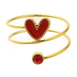 Ионное покрытие (ip) 304 нержавеющая сталь микро паве кубический цирконий перстни для женщин RJEW-U013-11G-03