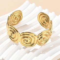 Браслеты-манжеты из нержавеющей стали 304 для женщин AJEW-P127-18G