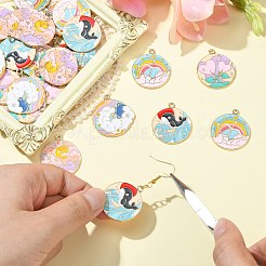 Colgantes de esmalte de aleación 25pcs 5 estilos&nbsp;ENAM-CJ0004-45