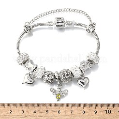 Сплав европейские бусины браслеты с подвесками BJEW-F495-13P