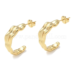 Pendientes de botón texturizados de acero inoxidable 304 para mujer&nbsp;EJEW-K333-02G