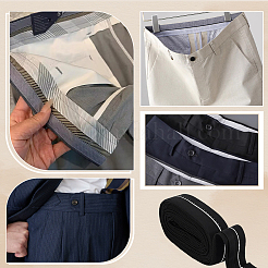 9м ткань костюмная брюк подкладка талия&nbsp;DIY-BC0015-82A