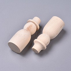 未完成の空白の木製人形  DIYの手塗りの工芸品のため  バリーウッド  65x24.5mm&nbsp;DIY-WH0079-86C