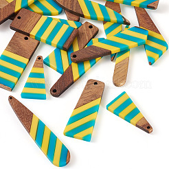 18 шт. 9 подвески из эпоксидной смолы и орехового дерева RESI-TA0003-88B