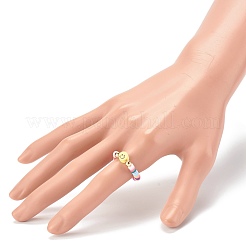 Стрейч-кольца из полимерной глины ручной работы RJEW-JR00355