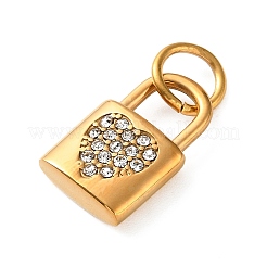 Pendentifs en strass en acier inoxydable 304&nbsp;RB-CBA324D-01G-11