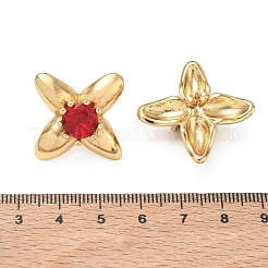 Boucles d'oreilles puces en acier inoxydable 304 serties de zirconiums cubiques pavés&nbsp;SA-CBA2696-30G-02