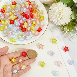 180шт 9-цветные прозрачные акриловые бусины&nbsp;TACR-PA0001-07