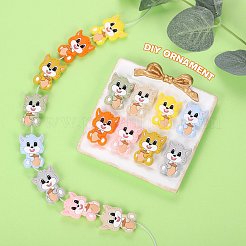 16 шт. 8 цвета силиконовые бусины в виде мультяшной белки JX713A