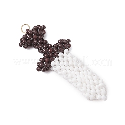 Подвески из стеклянных бусин в форме кинжала&nbsp;PALLOY-CJ00135-01