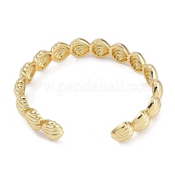 Браслеты-манжеты из латуни в форме ракушки с покрытием для женщин&nbsp;LS-BJEW-P341-05G