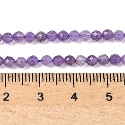 Нити из натуральных аметистов класса А G-A129-3mm-E02