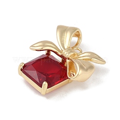 Подвески из латуни со стразами на рождественскую тематику&nbsp;KK-Z065-09G-01