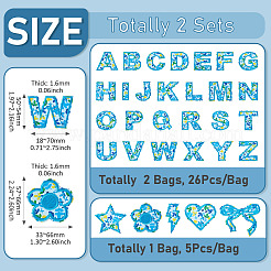 2 Set Polyester-Stickgarn zum Aufbügeln/Aufnähen&nbsp;PATC-TA0001-54A