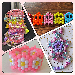 800шт непрозрачные пластиковые бусины KY-SP0001-47B