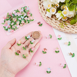 70шт 7 цвета стеклянные подвески&nbsp;PALLOY-HY00107