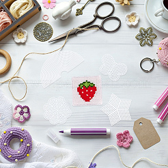100 pz 10 stili fai da te forme di tela di plastica&nbsp;DIY-WA0001-30