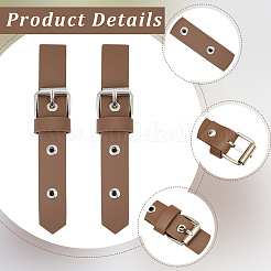 6 Paar aufnähbare Knebelschnallen aus PU-Leder&nbsp;DIY-GF0012-87A